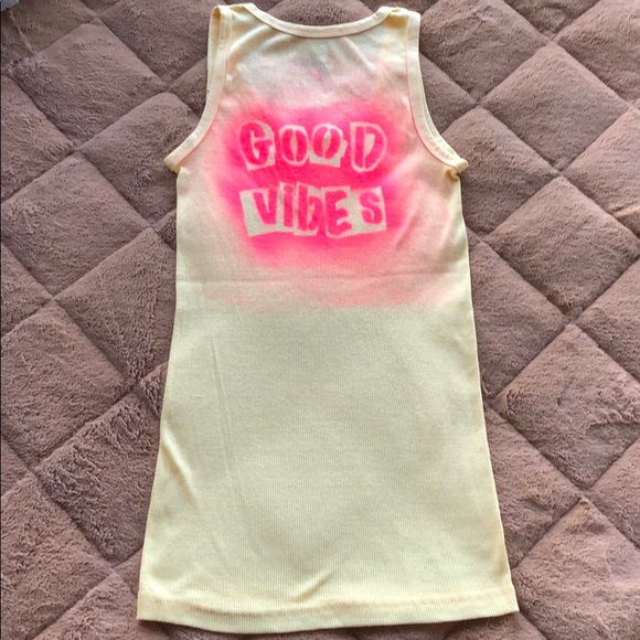 NWOT “Good Vibes” yellow tank - Picture 1 of 4